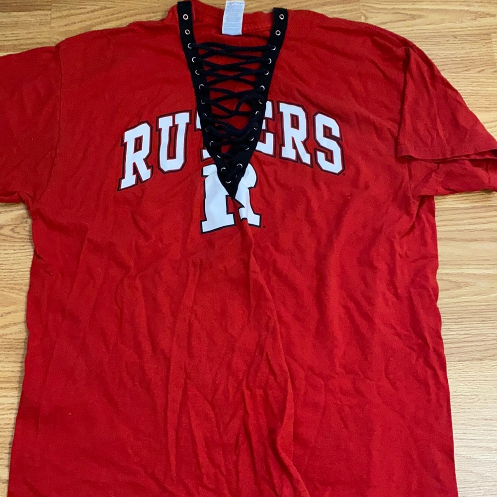 Rutgers Lace up T shirt